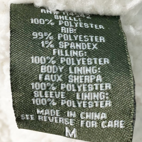 Jou Jou Military Like Aviator Front Zip Bomber Jacket Faux Sherpa Lining Patches - Picture 15 of 15